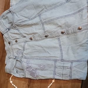 Vintage Together Patchwork Denim Skirt
